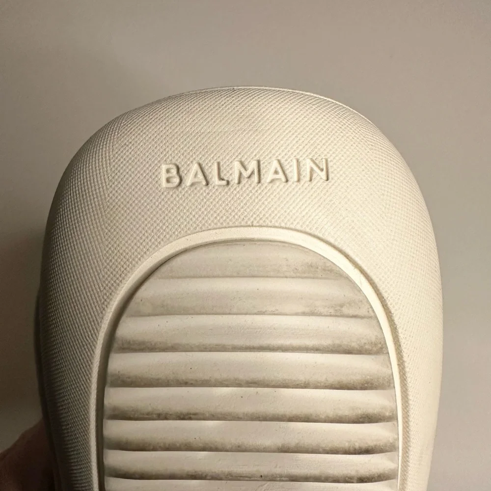 Balmain White B-IT Mules Men’s 7  Women’s 9